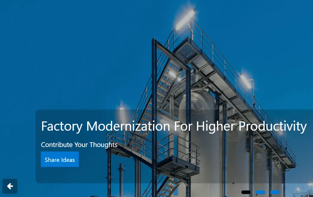 SharePoint Intranet Banner Component - Hero Section UI for SharePoint Intranet Development