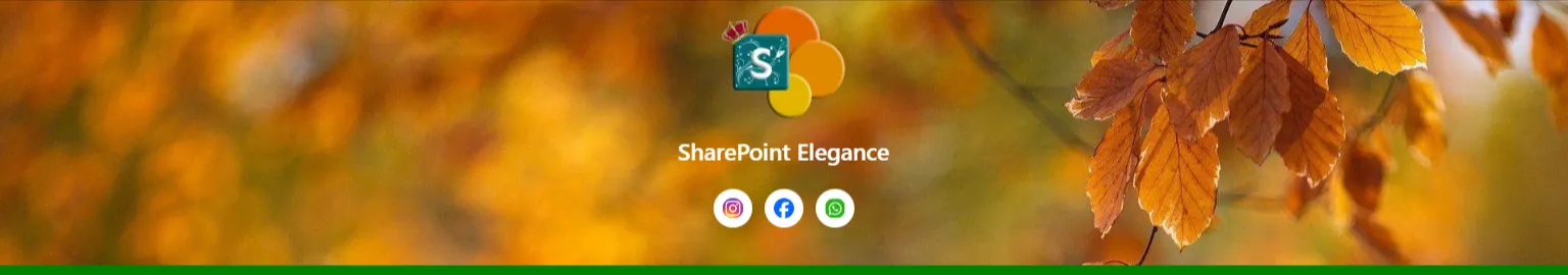 SharePoint Custom Footer Web Part showing unified multi-column sitemap links, social icons, and branding widgets