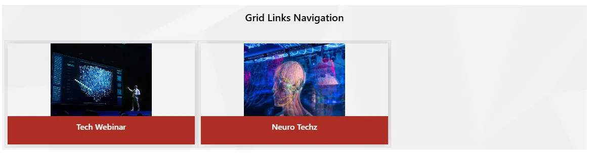 SharePoint intranet grid links navigation component with image-based quick links