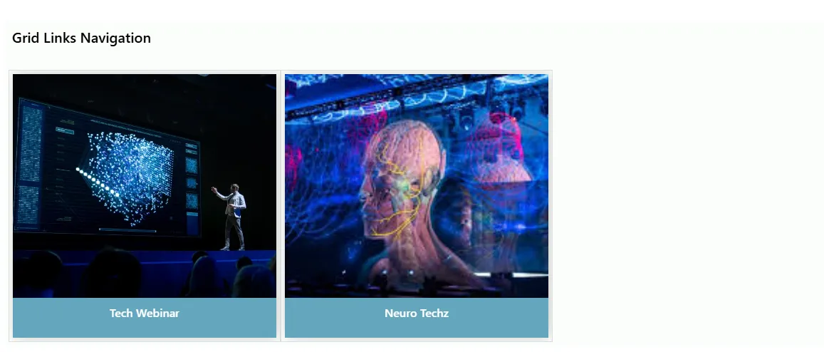 Enterprise SharePoint Grid Links UI – Department Navigation Panel